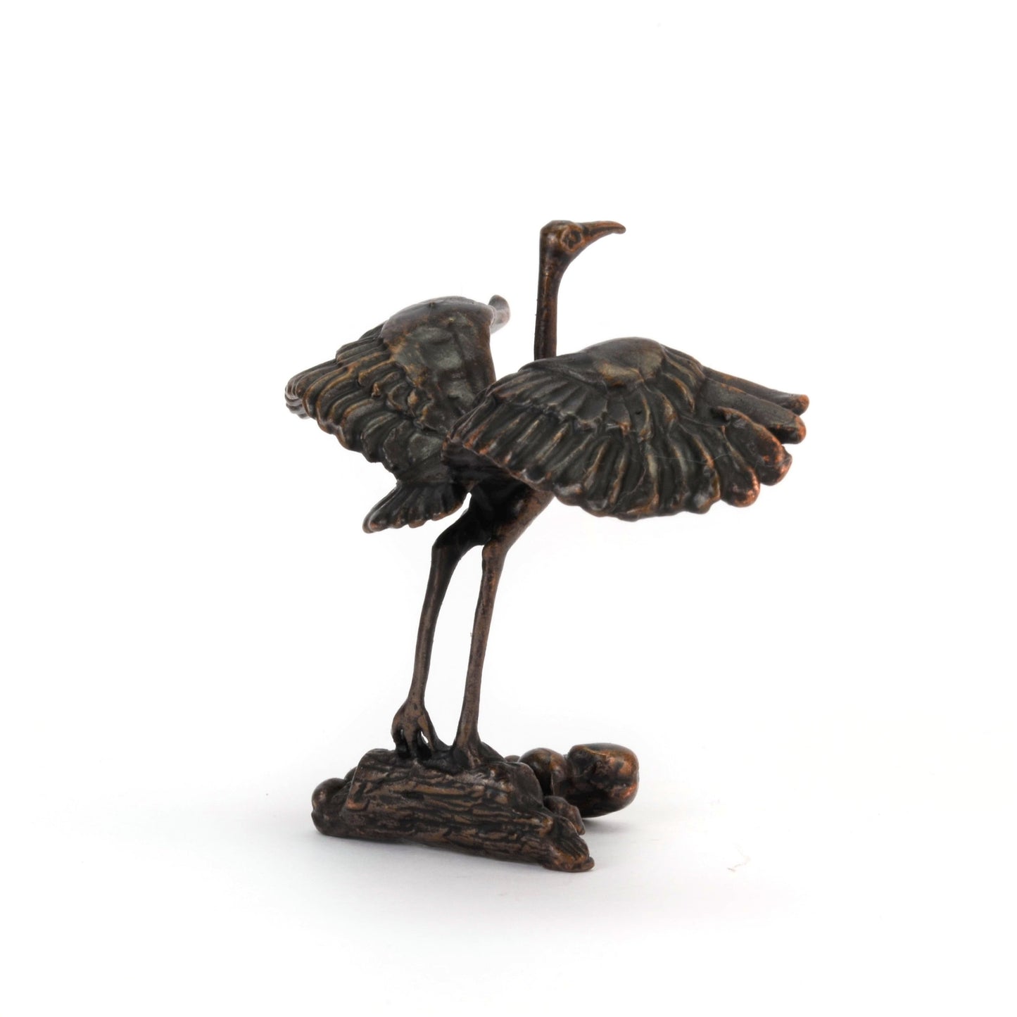 Crane Bronze Sculpture