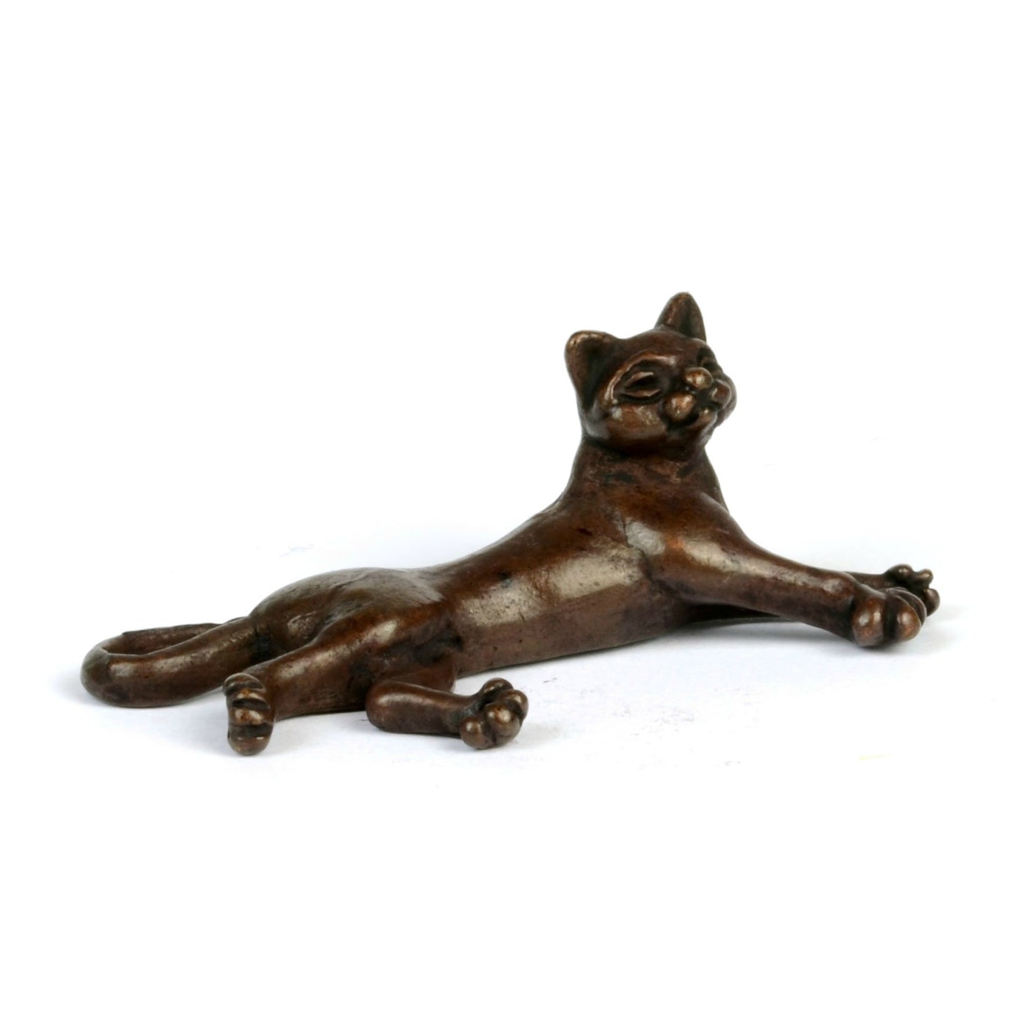 Lying Cat Bronze Sculpture