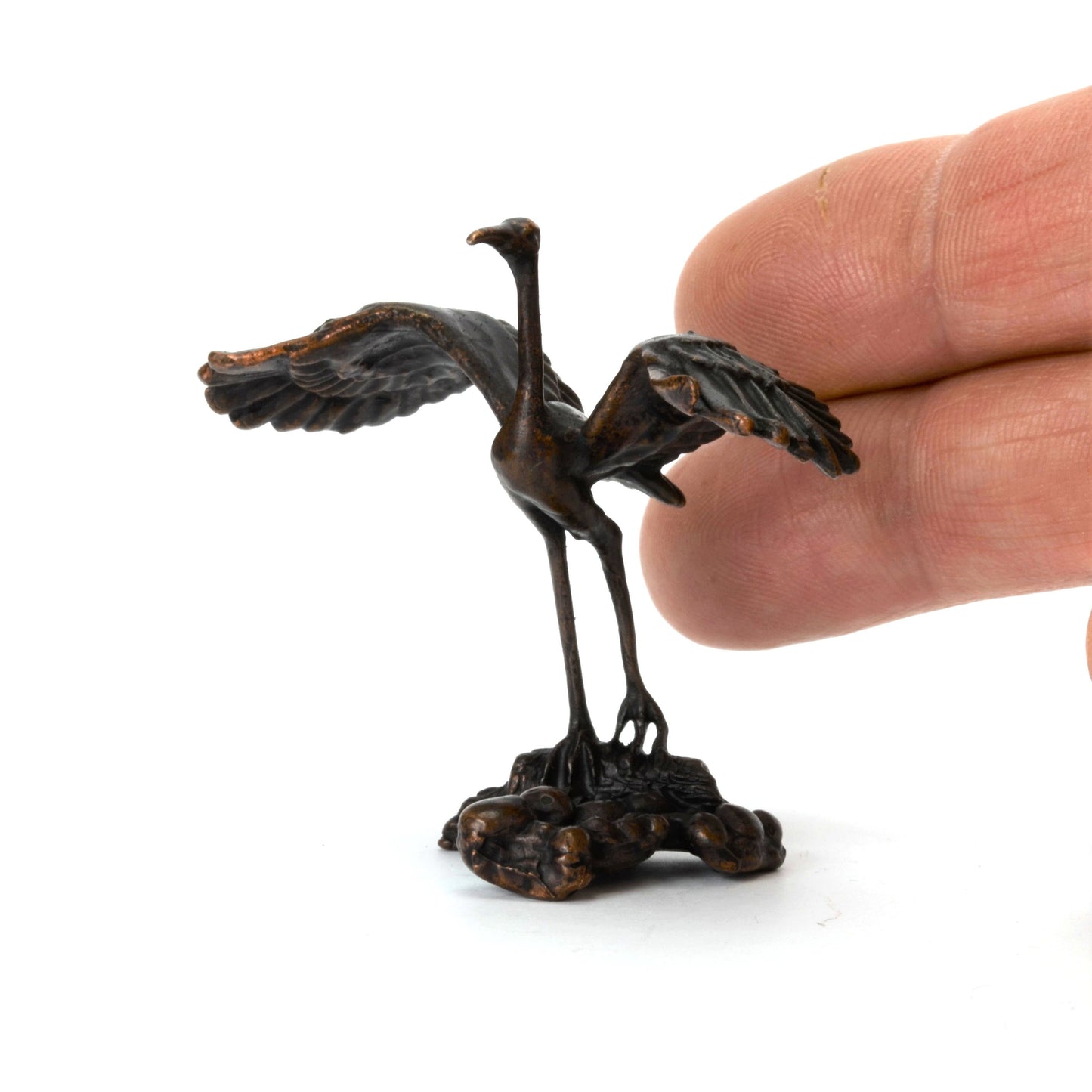 Crane Bronze Sculpture