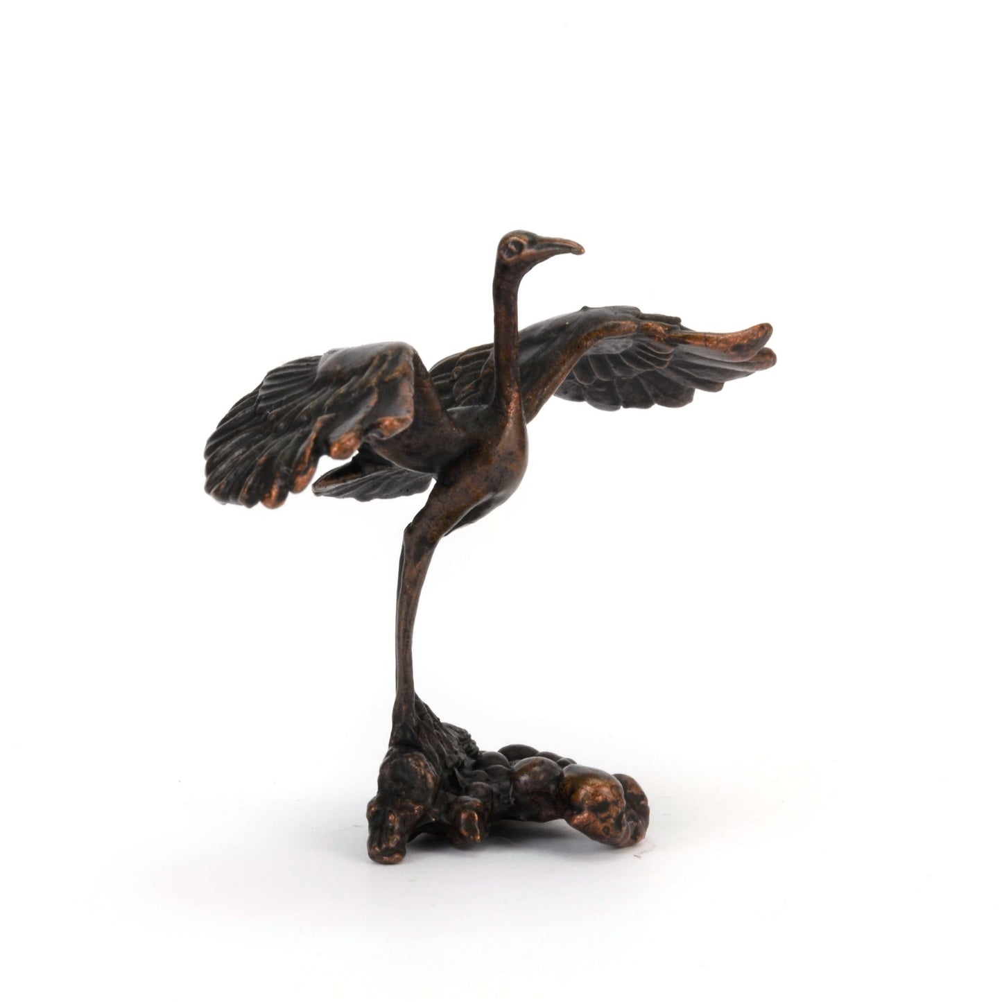 Crane Bronze Sculpture