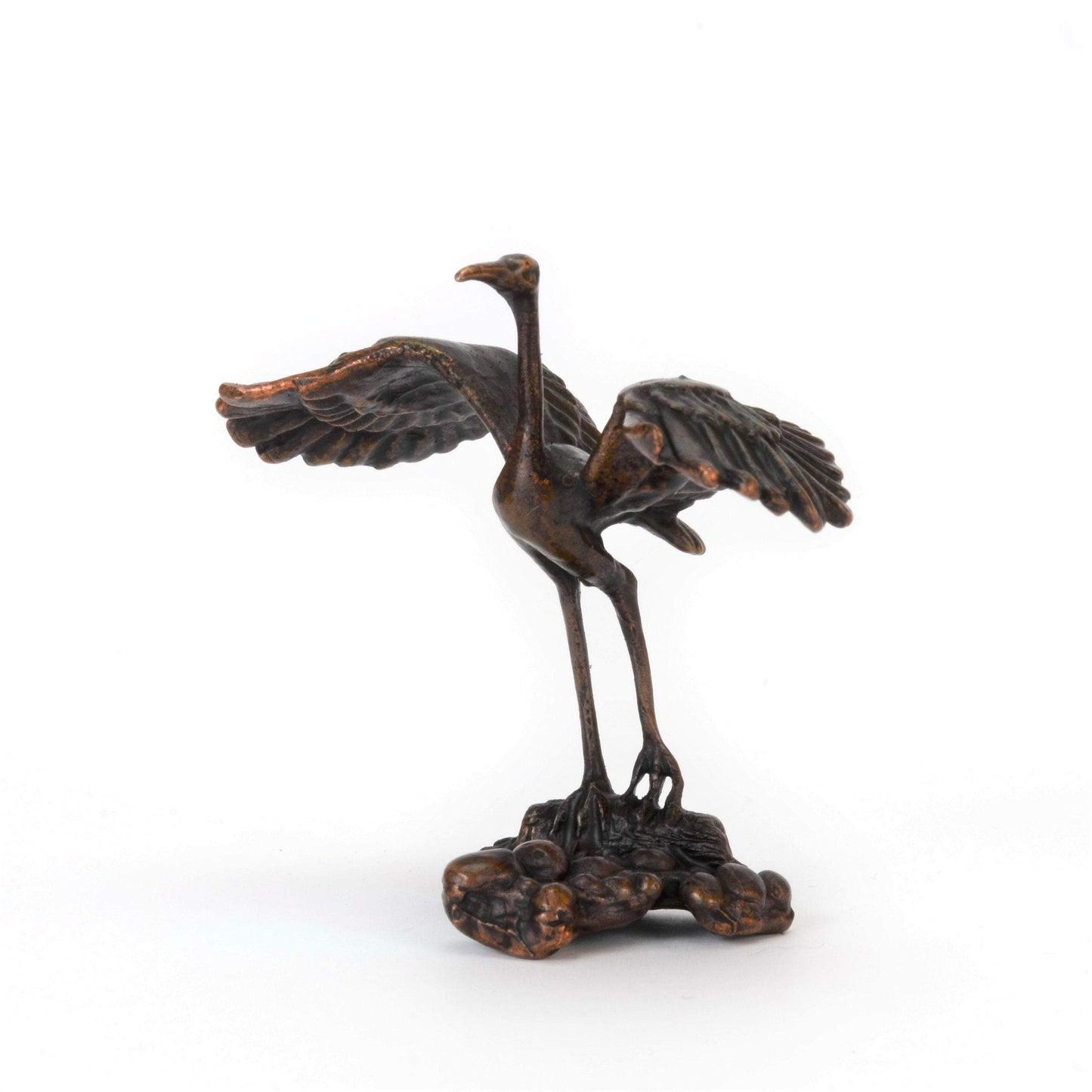 Crane Bronze Sculpture
