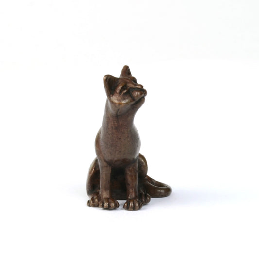 Sitting Cat Bronze Sculpture