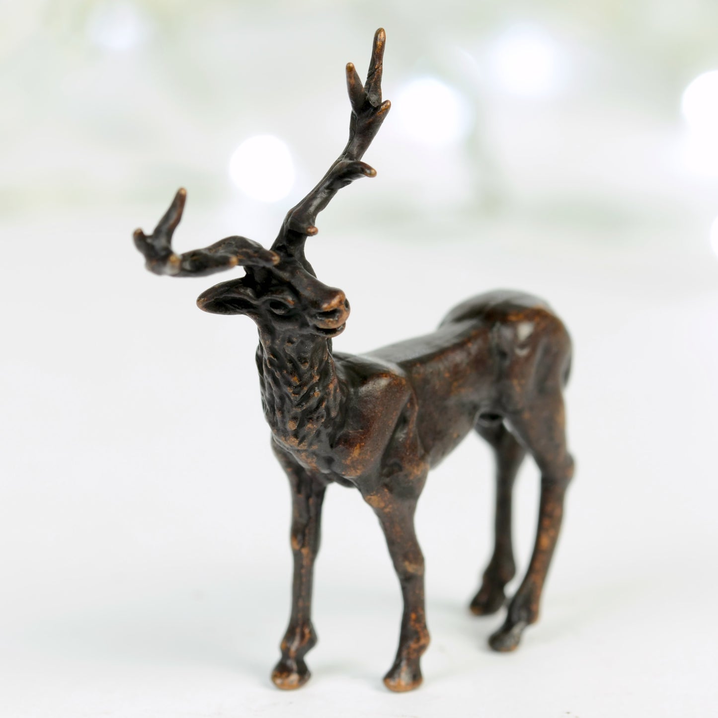 Standing Stag Bronze Sculpture