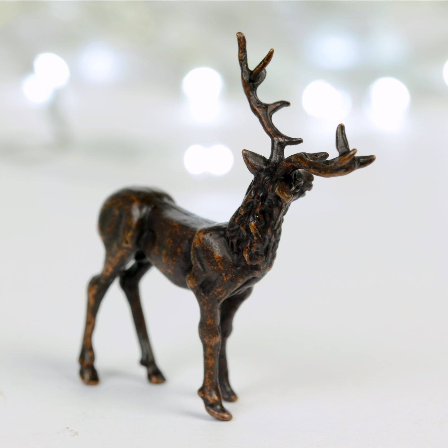 Standing Stag Bronze Sculpture